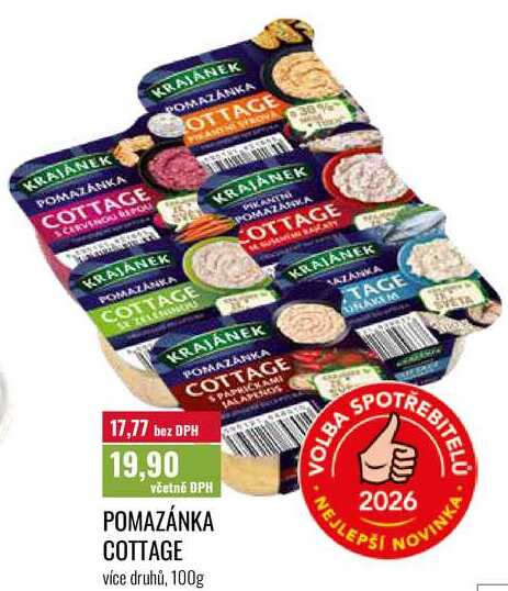 POMAZÁNKA COTTAGE, 100g  