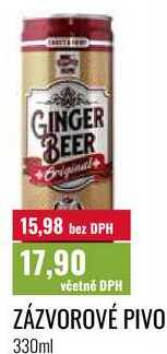 ZÁZVOROVÉ PIVO 330ml 