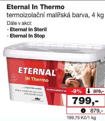 Eternal In Thermo termoizolační malířská barva, 4 kg 