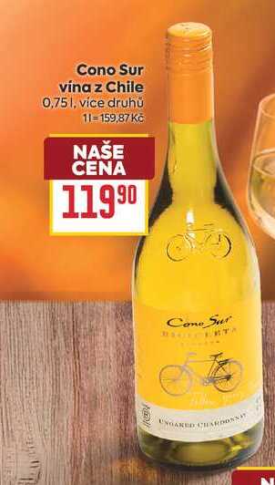 Cono Sur vína z Chile 0,75l