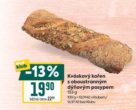Kváskový kořen s oboustranným dýňovým posypem 153 g