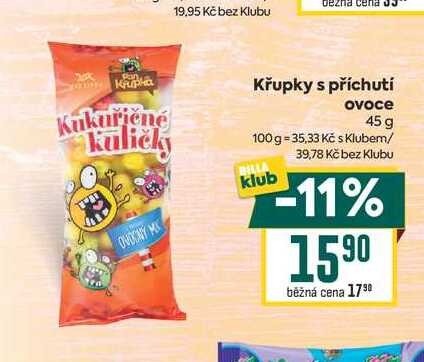 Křupky s příchutí ovoce 45 g
