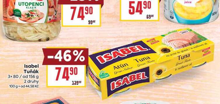 Isabel Tuňák 3x 80 / od 156 g