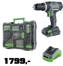 LUX-TOOLS 1 POWERSYSTEM AKU VRTACÍ ŠROUBOVÁK A-BS-20 SET + 78DÍLNÁ SADA PŘÍSL.