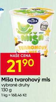 Miša tvarohový mls vybrané druhy 130 g