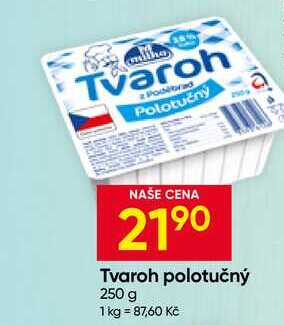 Tvaroh z Poděbrad Polotučný 250 g