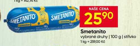 Smetanito vybrané druhy 100 g střívko
