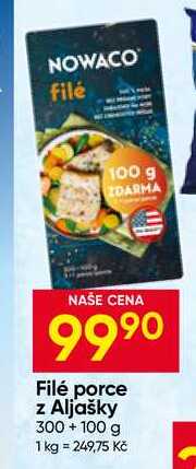 NOWACO Filé porce z Aljašky 300+100 g 