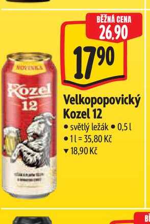 Velkopopovický Kozel 12 0,5 l