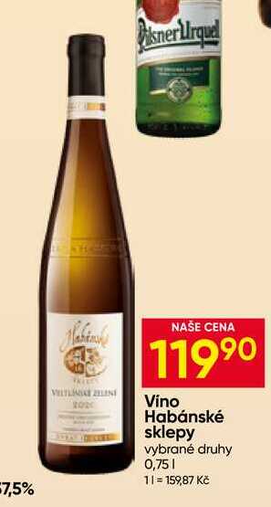 Vino Habánské sklepy vybrané druhy 0,75l