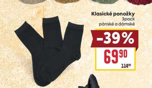 Klasické ponožky 3pack pánské a dámské