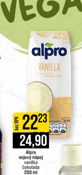 Alpro sojový nápoj vanilka čokoláda 250 ml