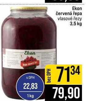 Ekon červená řepa vlasové řezy 3,5 kg