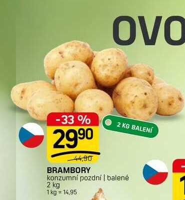 BRAMBORY konzumní pozdní | balené 2 kg