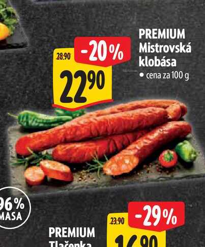 PREMIUM Mistrovská klobása 100 g