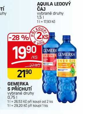 GEMERKA S PŘÍCHUTÍ vybrané druhy 0,75l