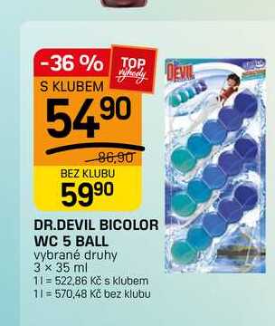 DR.DEVIL BICOLOR WC 5 BALL vybrané druhy 3 x 35 ml 