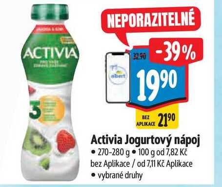 Activia Jogurtový nápoj 270-280 g