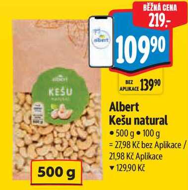 Albert Kešu natural, 500 g 