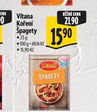 Vitana Koření Špagety 23 g