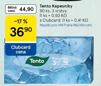 Tento Kapesníky, 90 ks, 3 vrstvy