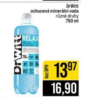 DrWitt ochucená minerální voda různé druhy 750 ml