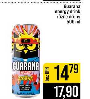 Guarana energy drink různé druhy 500 ml