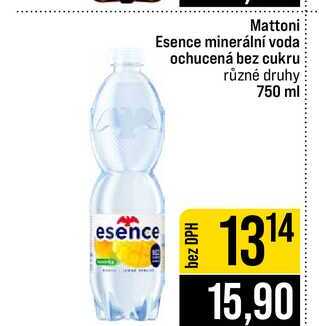 Mattoni Esence minerální voda ochucená bez cukru různé druhy 750 ml