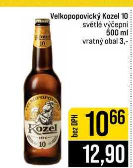 Velkopopovický Kozel 10 světlé výčepní 500 ml