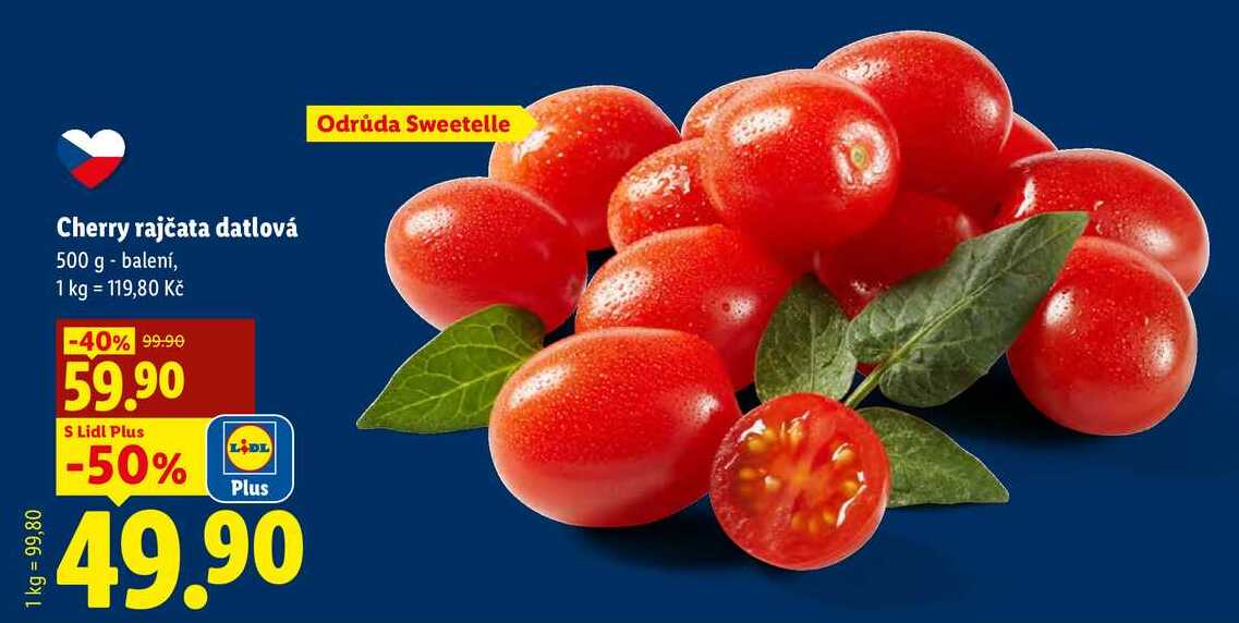 Cherry rajčata datlová, 500 g - balení