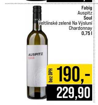 Fabig Auspitz Soul Veltlínské zelené Na Výsluní Chardonnay 0,75l