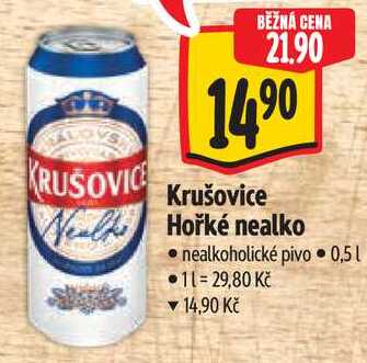 Krušovice Hořké nealko, 0,5 l