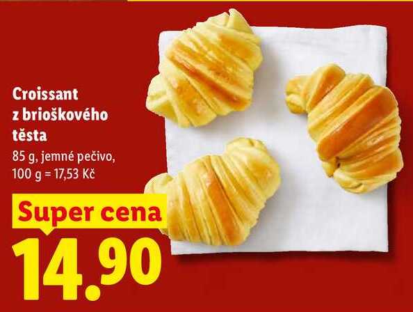 Croissant z brioškového těsta, 85 g 