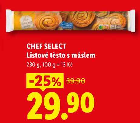 CHEF SELECT Listové těsto s máslem, 230 g