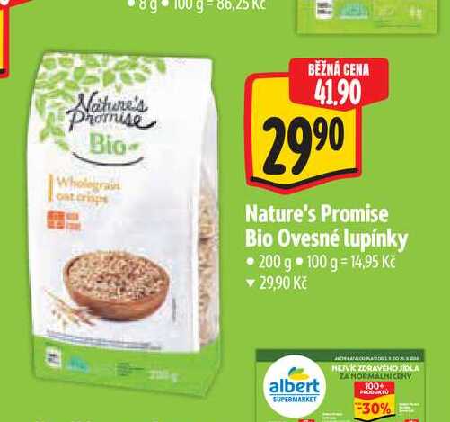 Nature's Promise Bio Ovesné lupínky 200 g