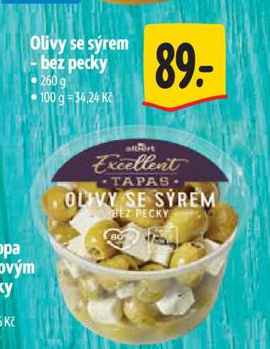 Olivy se sýrem - bez pecky 260 g 