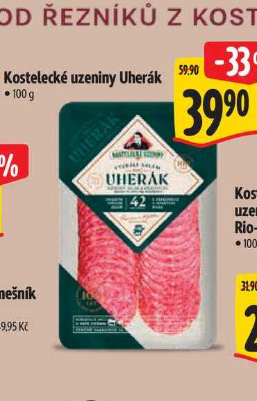 Kostelecké uzeniny Uherák 100 g