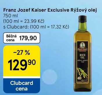 Franz Jozef Kaiser Exclusive Rýžový olej, 750 ml  
