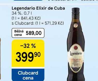 Legendario Elixir de Cuba 34 %, 0.7 l