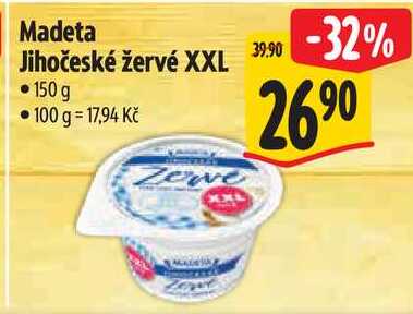 Madeta Jihočeské žervé XXL, 150 g