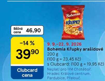 Bohemia Křupky arašídové, 200 g