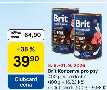 Brit Konzerva pro psy, 400 g