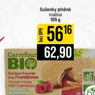 Sušenky plněné malina 185 g
