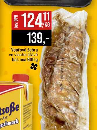Vepřová žebra ve vlastní šťávě bal. cca 900 g