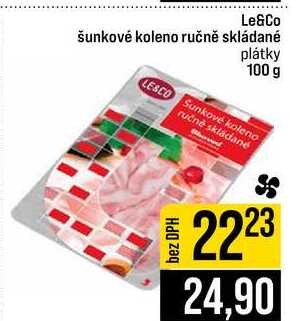 Le&Co šunkové koleno ručně skládané plátky 100 g