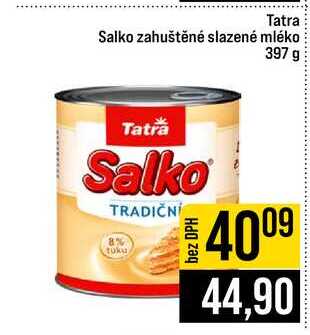Tatra Salko zahuštěné slazené mléko 397 g
