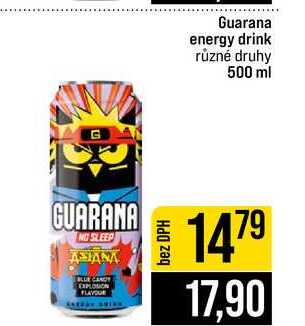 Guarana energy drink různé druhy 500 ml 