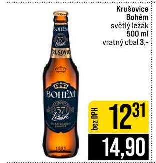 Krušovice Bohém světlý ležák 500 ml