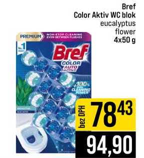 Bref Color Aktiv WC blok eucalyptus flower 4x50 g 