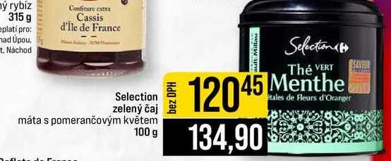 Selection zelený čaj máta s pomerančovým květem 100 g 